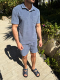 Terry Towelling Shorts - Deep Blue